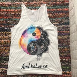 American Apparel yin-yang tank top